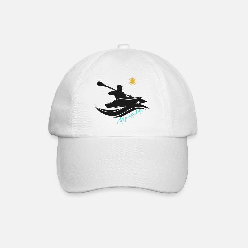Paddler - Flowing life - Baseballkappe - Weiß/Weiß