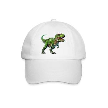 Dinosaur - Baseball Cap - white/white - Front
