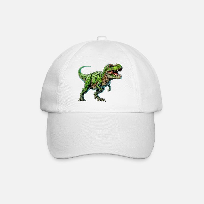 Dinosaurier - Baseballkappe - Weiß/Weiß