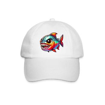 Piranha - Baseballkappe - Weiß/Weiß - Vorne