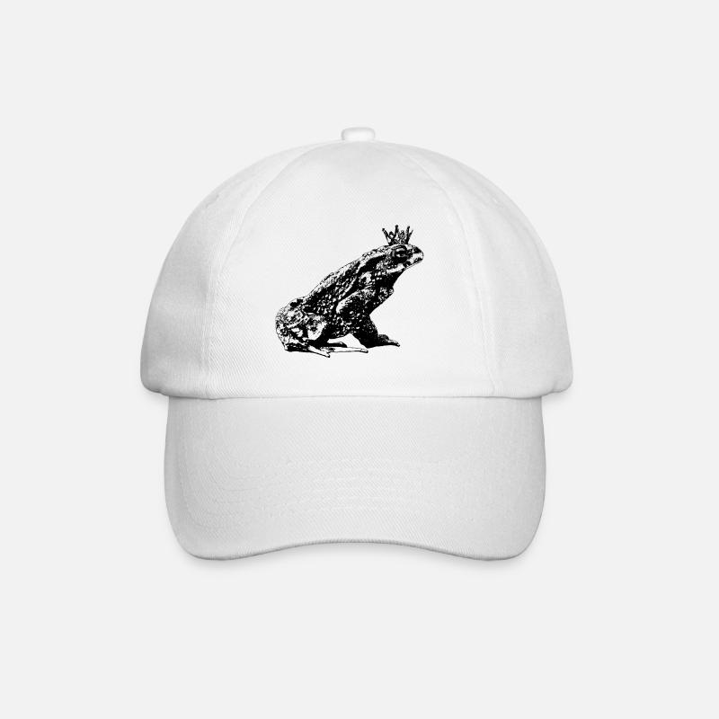 Gekrönte Kröte - Baseballkappe - Weiß/Weiß