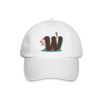 Lettre Chat W - Casquette classique - blanc/blanc - Devant