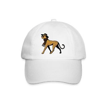 Leoparden-Chic - Baseballkappe - Weiß/Weiß - Vorne