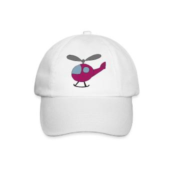 Helicopter Pink - Baseball Cap - white/white - Front