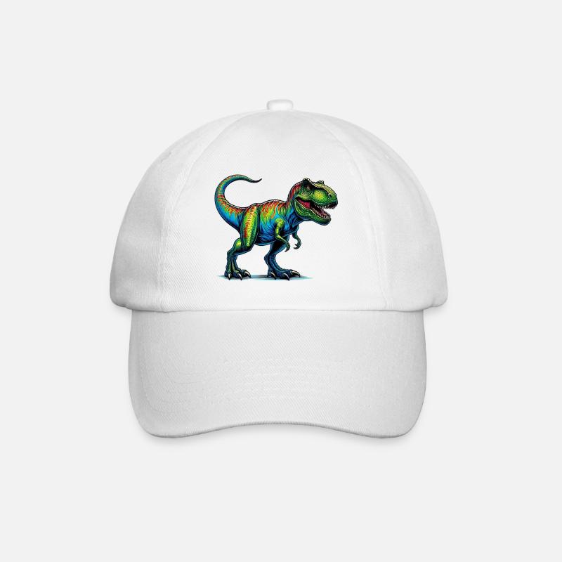 Dinosaurier - Baseballkappe - Weiß/Weiß