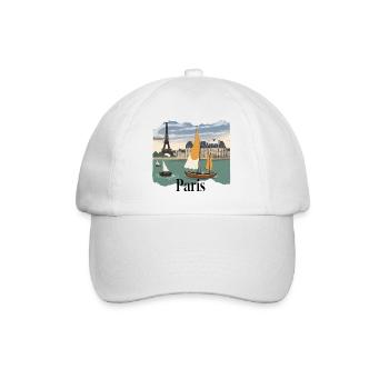 Paris Its Vintage Sailboats - Baseball Cap - white/white - Front