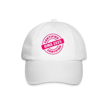 Oma 2025 - Baseballkappe - Weiß/Weiß - Vorne