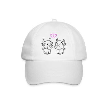 vache bébé amour - Casquette classique - blanc/blanc - Devant