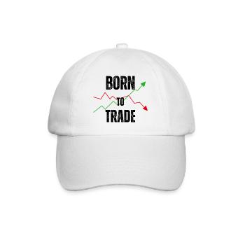 BORN TO TRADE - Baseballkappe - Weiß/Weiß - Vorne