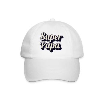 ensemble père fils assorti collection super papa - Casquette classique - blanc/blanc - Devant