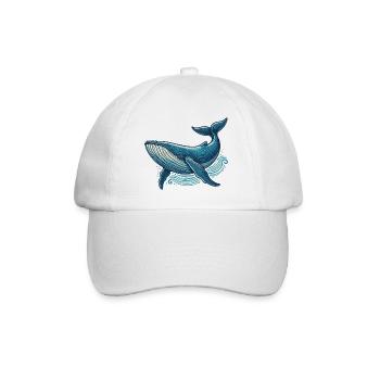 Baleine bleue - Casquette classique - blanc/blanc - Devant