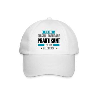 Legendärer Praktikant - Baseballkappe - Weiß/Weiß - Vorne