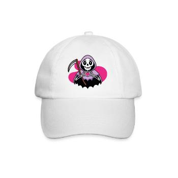 Kawaii Grim Reaper with Heart - Baseball Cap - white/white - Front