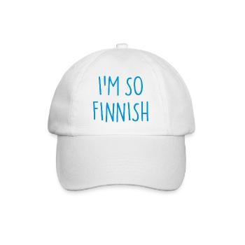 I'M SO FINNISH Finnish Finland - Baseball Cap - white/white - Front