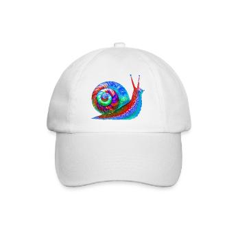 Schnecke - Baseballkappe - Weiß/Weiß - Vorne
