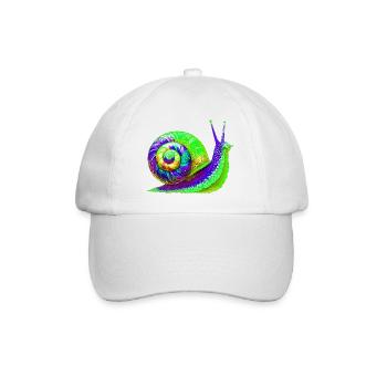 Schnecke - Baseballkappe - Weiß/Weiß - Vorne