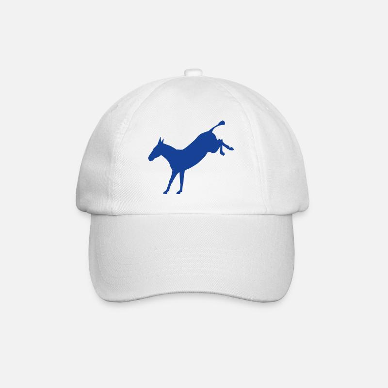 Rebellious Donkey - Baseball Cap - white/white