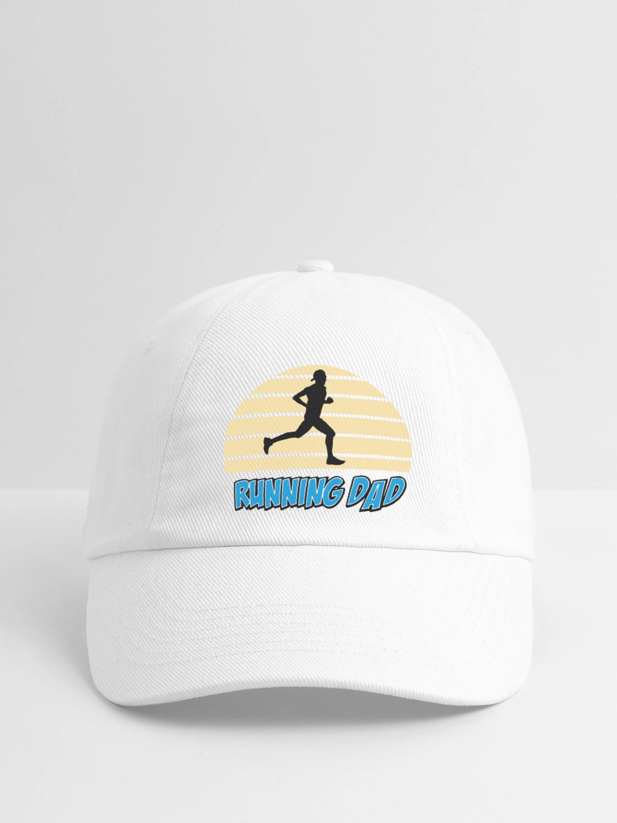 Running dad - Baseball Cap - white/white - Front