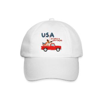 Crevette Américaine, Stars and Stripes - Casquette classique - blanc/blanc - Devant