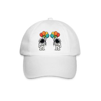 astronaut ballons 2 - Baseballkappe - Weiß/Weiß - Vorne
