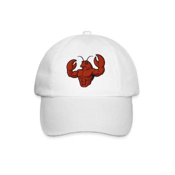 Crab Lobster Fitness Workout Cartoon Strong Biceps - Baseball Cap - white/white - Front