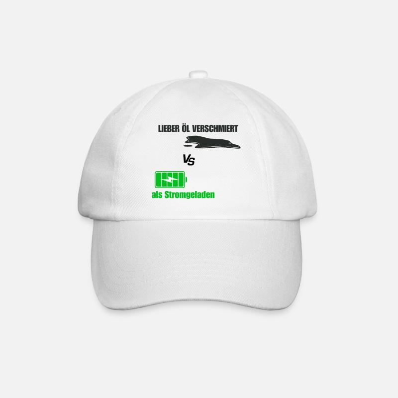 Öl Verschmiert - Baseballkappe - Weiß/Weiß