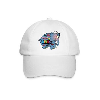 Verschlagwortet mit Elefant - Baseballkappe - Weiß/Weiß - Vorne