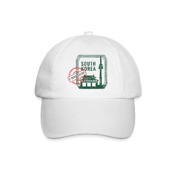 South Korea Souvenir – I Was There Design - Baseball Cap - white/white - Front