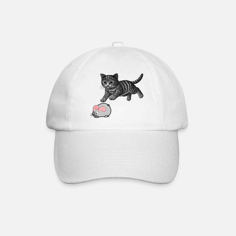 Katz-und-Maus-Spiel - Baseballkappe - Weiß/Weiß