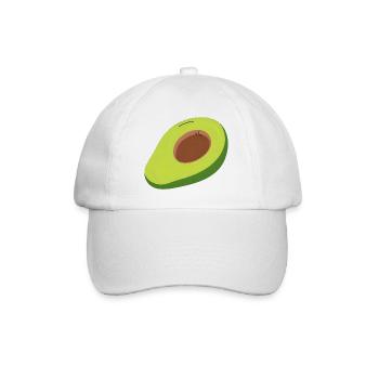 Avocado Halbschnitt Illustration - Baseball Cap - white/white - Front