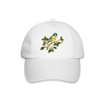 Colorful bird - Baseball Cap - white/white - Front