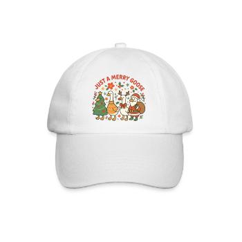 Noël juste une famille d’oies joyeuses - Casquette classique - blanc/blanc - Devant