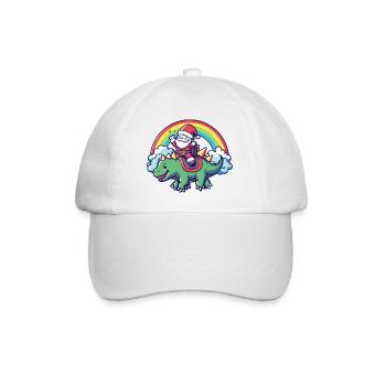 Dinosaure stégosaure Père Noël - Casquette classique - blanc/blanc - Devant