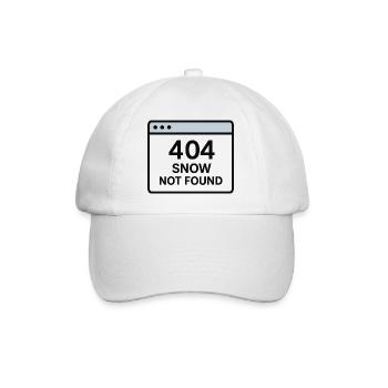 404 Schnee Nicht Gefunden - Baseballkappe - Weiß/Weiß - Vorne