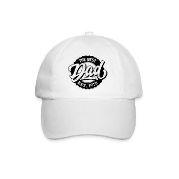 Le Meilleur Papa EST 1975 - Casquette classique - blanc/blanc - Devant