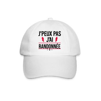 J’peux pas j’ai randonnée Humour Nature - Casquette classique - blanc/blanc - Devant