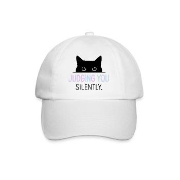 Humour félin, idée cadeau chat, animaux de compagnie drôles - Casquette classique - blanc/blanc - Devant