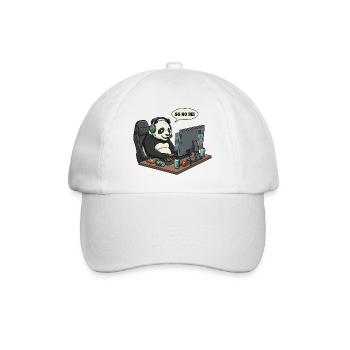 Panda Gamer GG NO RE - Baseball Cap - white/white - Front