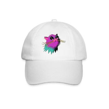 Party_Cat - Baseballkappe - Weiß/Weiß - Vorne