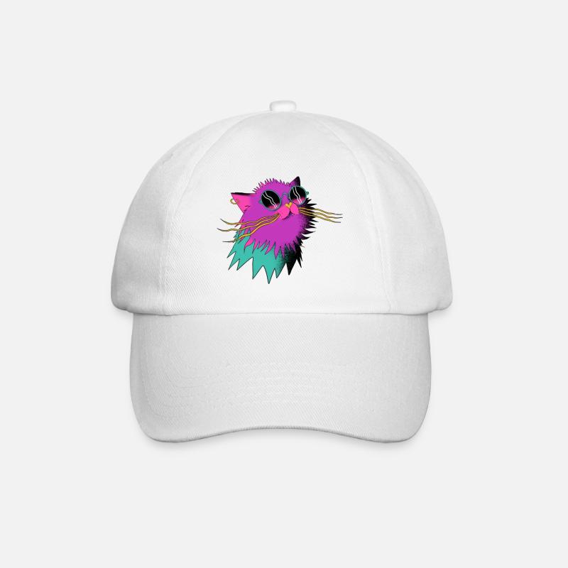 Party_Cat - Baseballkappe - Weiß/Weiß