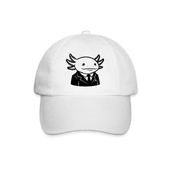 Axolotl en costume – Design Business Tier - Casquette classique - blanc/blanc - Devant