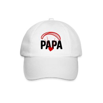 Dad Paragliding, Paragliding with Heart - Baseball Cap - white/white - Front