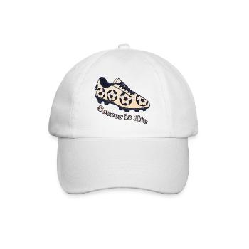 Soccer – Soccer is Life Design - Baseball Cap - white/white - Front