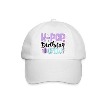 K Pop Birthday Crew - Baseball Cap - white/white - Front