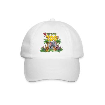 Animals Zoo Party Jungle Zoo Birthday Off To Zoo - Baseball Cap - white/white - Front