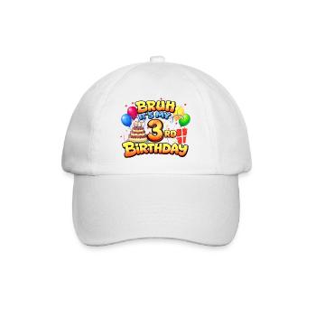 3rd birthday shirt 3rd birthday gift boy girl 3rd - Baseball Cap - white/white - Front