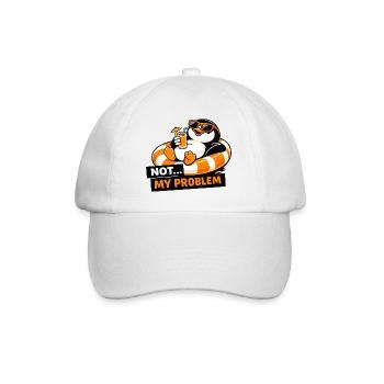 Not My Problem Penguin Chill - Baseball Cap - white/white - Front