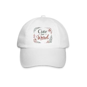 Mignon mais étrange - cadeau esthétique floral - Casquette classique - blanc/blanc - Devant