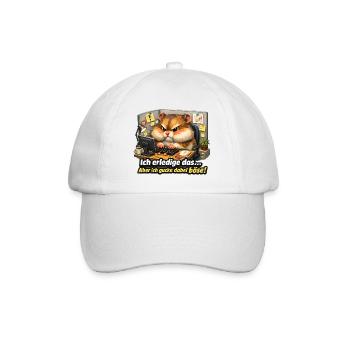 Nagut ich machs aber ich schaue dabei böse-black - Baseballkappe - Weiß/Weiß - Vorne