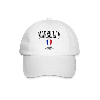 Marseille souvenir, elegant design Marseille - Baseball Cap - white/white - Front
